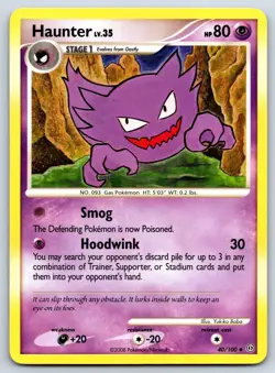 Haunter - Stormfront 40/100 Vintage Yukiko Baba Diamond Pearl Pokemon Card LP - Image 1