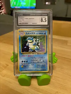 CGC 8.5 Blastoise Japanese Base Set 1996 Holo #009 Pokemon Card - Image 1