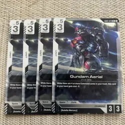 GD01-070 Gundam Aerial R Gundam Card Game 4 card Playset - Image 1