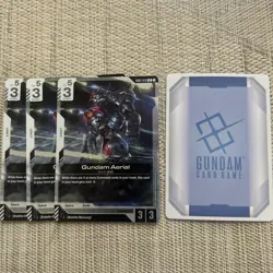 GD01-070 Gundam Aerial R Gundam Card Game 4 card Playset - Image 2