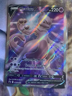 Pokemon Mewtwo V SWSH229 Pokemon Go Black Star Promo Card - Image 1