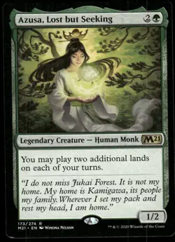 1x Azusa, Lost but Seeking - Core Set 2021 - LP - MTG - Image 1