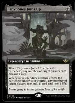 1x Tinybones Joins Up (Extended Art) - Outlaws of Thunder Junction - NM - MTG - Image 1