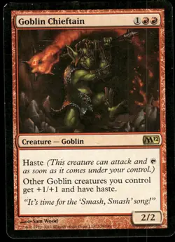 1x Goblin Chieftain - Magic 2012 (M12) - MP - MTG - Image 1