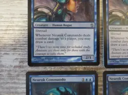 4x Neurok Commando - Mirrodin Besieged - NM - English - OOP MTG Human Rogue - Image 2