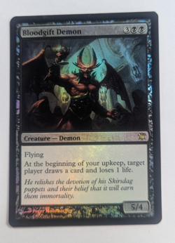 Magic Mtg FOIL Innistrad Bloodgift Demon near mint - Image 1