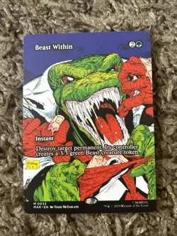 Beast Within (Borderless) - 0033 - Marvel's Spider-Man MTG NM/M Ships Now MAR - Image 1