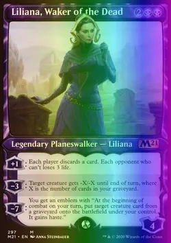 MTG Liliana, Waker of the Dead (297/470) Core Set 2021 LP FOIL - Image 1