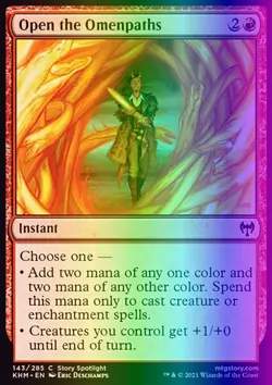 MTG Magic the Gathering Open the Omenpaths (143/551) Kaldheim LP FOIL - Image 1