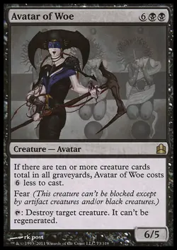 MTG Magic the Gathering Avatar of Woe (73/320) Commander LP - Image 1