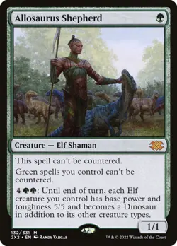 MTG Magic the Gathering Allosaurus Shepherd (132/686) Double Masters 2022 LP - Image 1