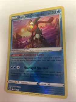 Pokemon TCG Radiant Greninja Sword & Shield - Astral Radiance 046/189 Holo NM - Image 1