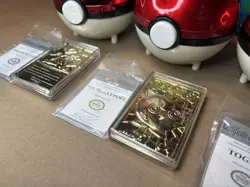 1999 Burger King/Nintendo Pokemon 23K Gold Plated Trading Card Set of 3 - Image 5