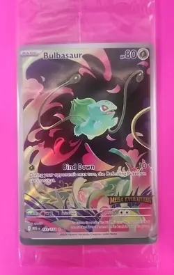 Pokemon Bulbasaur 133/132 English Mega Evolution Stamped Promo SEALED Card ME01 - Image 1