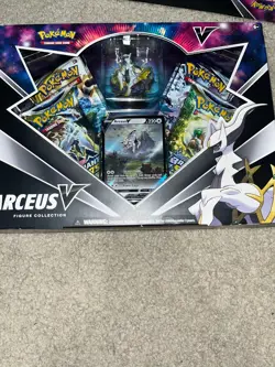 Small Rip Pokemon TCG Arceus V Figure Collection Box - SWSH09 Brilliant Stars - Image 1