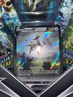 Small Rip Pokemon TCG Arceus V Figure Collection Box - SWSH09 Brilliant Stars - Image 2