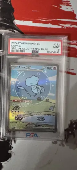 Pokemon 2024 SV Paldean Fates PAF en Mew EX #232/091 PSA 9 - Image 1