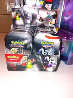 Pokemon Unova Black Bolt & White Flare Mini Tin Display - 8x Sealed Tins - Image 1