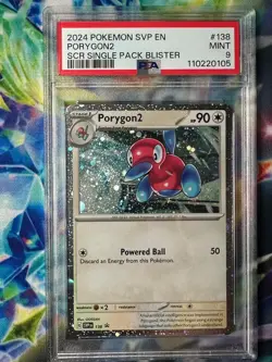 PSA 9 2024 Pokemon SVP EN Porygon2 SCR Blister Pack - Image 1