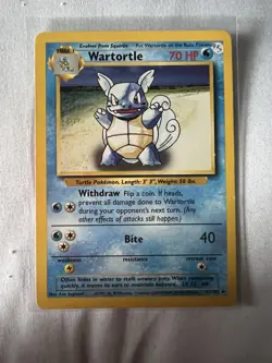 1999 Pokemon Wartortle Blue Hickey ERROR Base Set 42/102 Extremely Rare Misprint - Image 1