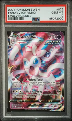 Sylveon VMAX 2021 Pokemon SWSH Evolving Skies 075/203 PSA 10 - Image 1