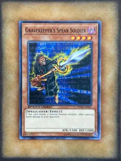 Yugioh Gravekeeper's Spear Soldier DEM5-EN007 Speed Duel Common NM - Image 1