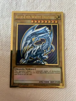 YuGiOh! Blue-Eyes White Dragon MAGO-EN001 - NM CONDITION! Gold Rare - Image 1