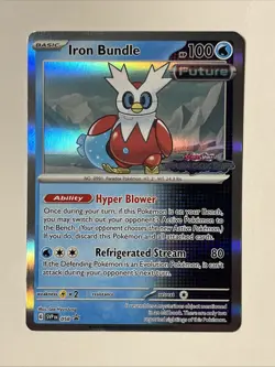 Iron Bundle SVP058 Paradox Rift Promo Holo Rare Pokemon Card - Image 1