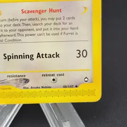 Vintage Pokemon Card TCG Aquapolis E-Reader Furret 48/147 Non Holo LP - Image 3