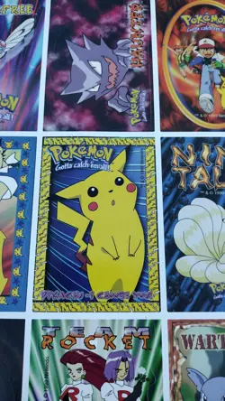 Authentic 1999 Uncut Sheet Pokemon Stickers/Cards Pikachu Raichu Warortle - Image 2