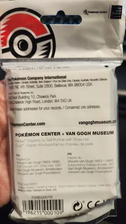 Pokemon Center × Van Gogh Museum: Eevee Inspired Straw Hat Card Sleeves (65) - Image 2