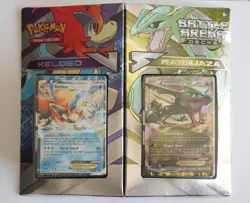 POKEMON 2016 BATTLE ARENA DECKS KELDEO VS RAYQUAZA new sealed OLD CARDS - Image 1