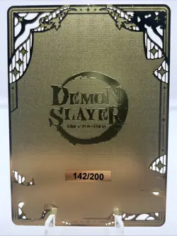 Nezuko Demon Slayer Goddess Story Gold Metal Numbered #142/200 Card - Image 2