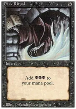 MTG Dark Ritual, Revised Edition, Damaged, English - Image 1