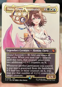 Yuna, Grand Summoner Magic The Gathering Borderless Non-holo - Image 1