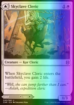 MTG Magic the Gathering Skyclave Cleric (40/493) Zendikar Rising LP FOIL - Image 1