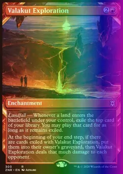 MTG Magic the Gathering Valakut Exploration (303/493) Zendikar Rising LP FOIL - Image 1
