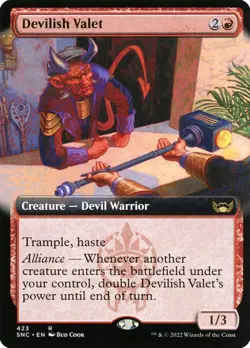 MTG Magic the Gathering Devilish Valet (423/547) Streets of New Capenna NM - Image 1