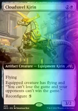 MTG Magic the Gathering Cloudsteel Kirin (435/606) Kamigawa Neon Dynasty NM FOIL - Image 1
