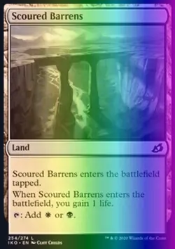 MTG Scoured Barrens (254/434) Ikoria Lair of Behemoths LP FOIL - Image 1