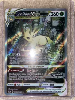 Pokemon TCG Leafeon VSTAR Crown Zenith Holo Ultra Rare Near Mint Condition - Image 1