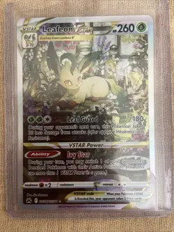Pokemon TCG Leafeon VSTAR Crown Zenith Holo Ultra Rare Near Mint Condition - Image 2