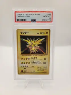 1996 Pokemon Japanese Base Set/Basic Zapdos 145 Holo PSA 10 GEM MINT - Image 1