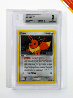 Pokemon BGS 9 Eevee #55 Holo Ex Unseen Forces 2005 English - Image 1