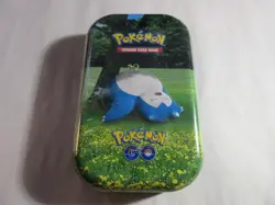 Sealed Pokemon Go Snorlax Mini Tin w/ 2 Pokemon Go Packs - Image 1