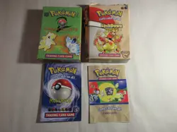 Lot of 2 Vintage Pokemon Theme Deck Empty Boxes with Manuals - Image 1