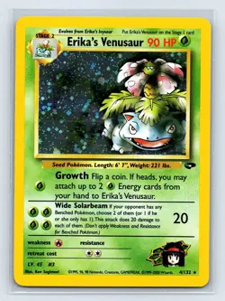 Pokemon TCG Erika's Venusaur 4/132 Gym Challenge Holo Unlimited - Image 1