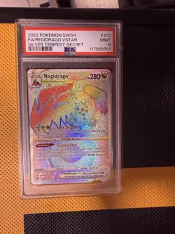 Pokemon TCG Regidrago VSTAR #201 Silver Tempest-Secret Rare 2022 PSA MINT 9 - Image 1