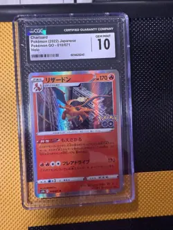 Pokemon TCG Charizard 010 Pokemon Go JPN 2022 Holo CGC GEM MINT 10 - Image 1