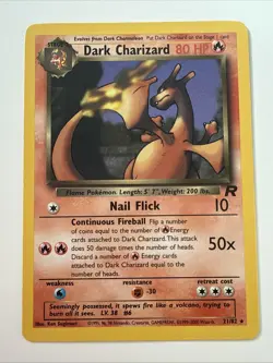 Dark Charizard 21/82 Pokemon Team Rocket Unlimited Rare Vintage WOTC - Image 1